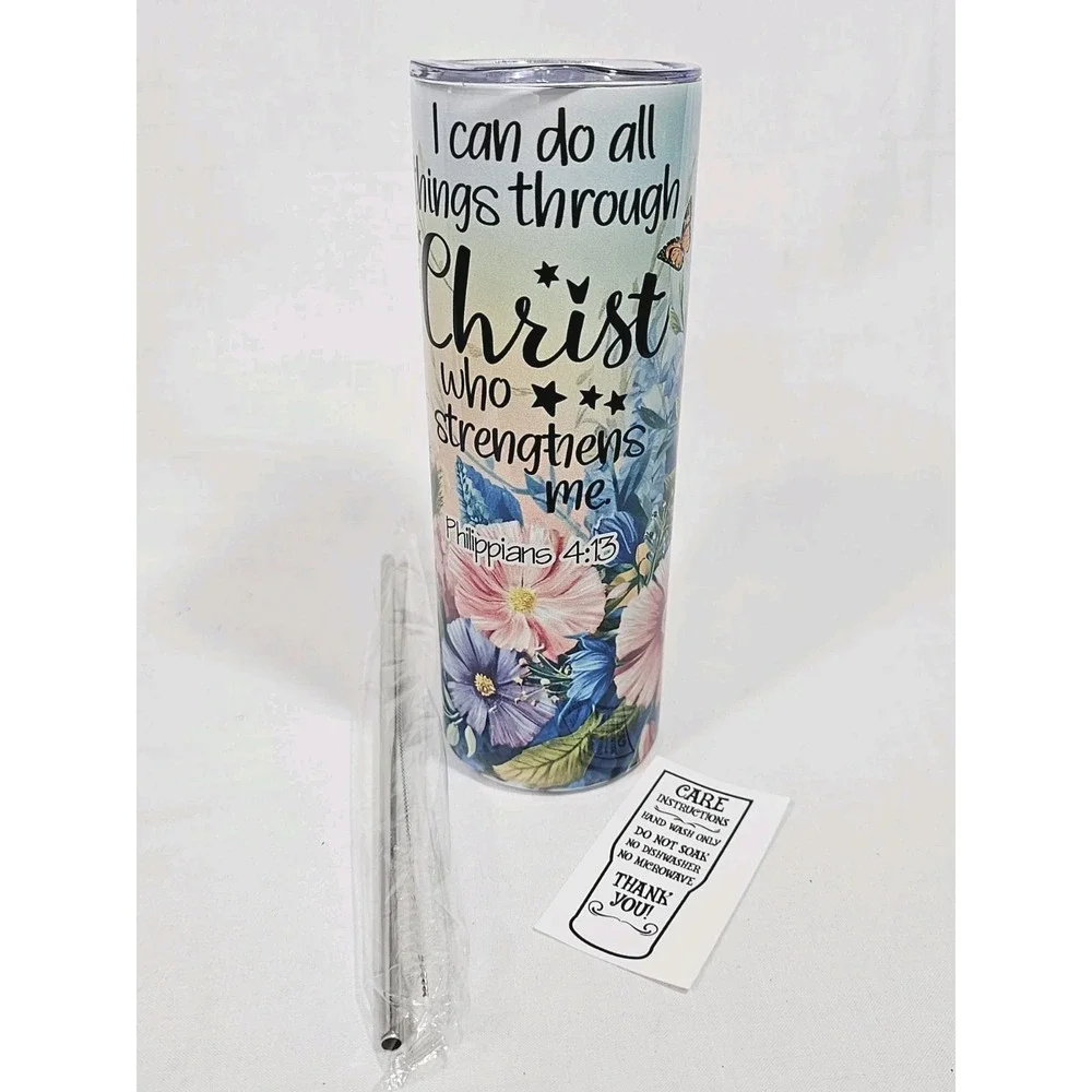 I Can Do All Things Through Christ 4:13 20oz Stainless Steel Skinny Tumbler